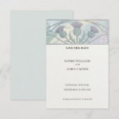 Pastel Distel Save The Date Kaart (Voorkant / Achterkant)
