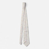 Pastel Ditsy Bloemenprint Stropdas (Achterkant)