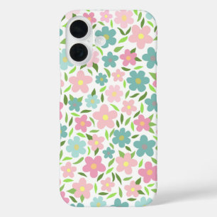 Pastel Ditsy Bloemige Shabby Chic Coquette iPhone 16 Hoesje