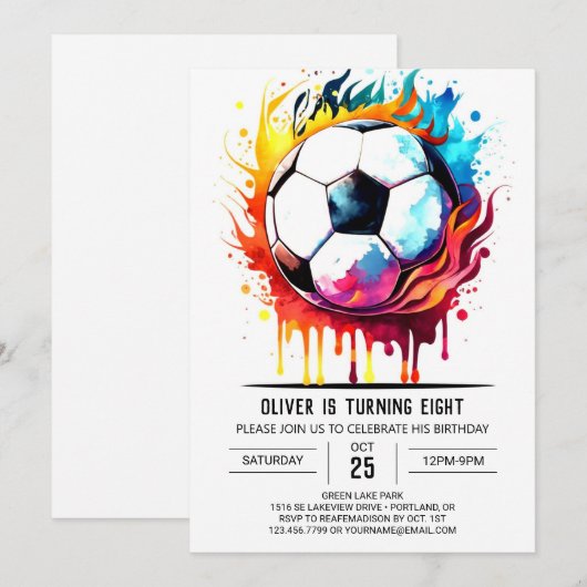 Pastel Doel Online Kinderen Verjaardag Kaart (Voorkant / Achterkant)