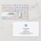 Pastel Dog Silhouettes Dog Trainer Visitekaartje (Voorkant / Achterkant)