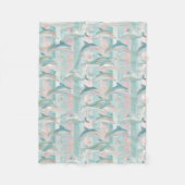 Pastel Dolfijnpatroon Fleece Deken (Voorkant)