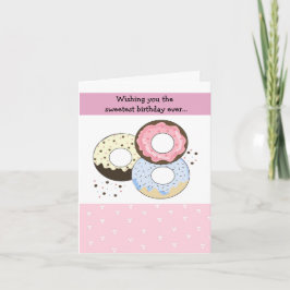 Pastel Donut Birthday-ontwerp Kaart