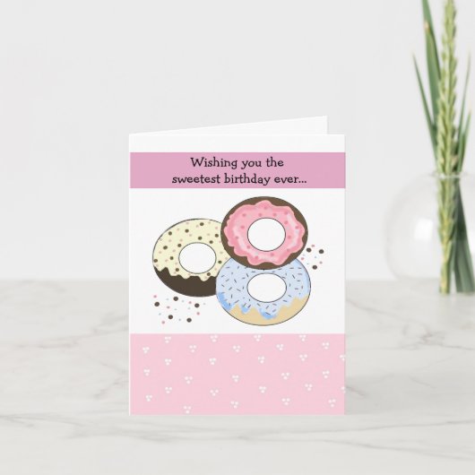 Pastel Donut Birthday-ontwerp Kaart (Voorkant)