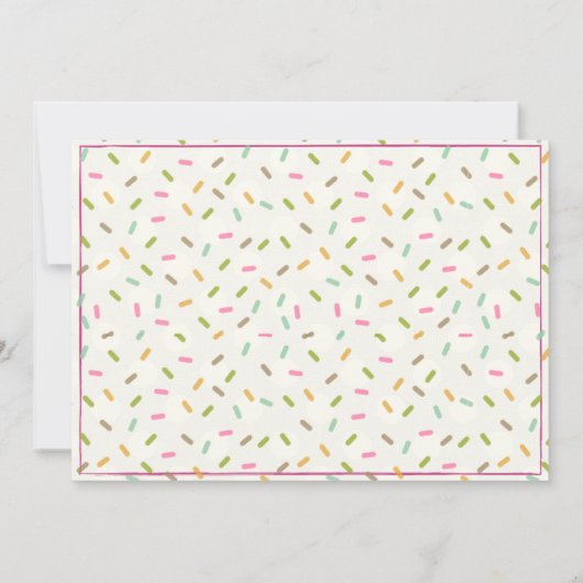 Pastel Donut Verjaardagsfeest Foto uitnodiging (Achterkant)