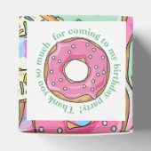 Pastel Donuts Verjaardagsfeest Thema Bedankdoosjes (Bovenkant)