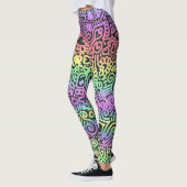 Pastel Doodle Patroon Broek Leggings (Links)