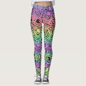 Pastel Doodle Pattern-Leggings Leggings (Voorkant)