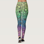 Pastel Doodle Pattern-Leggings Leggings (Achterkant)