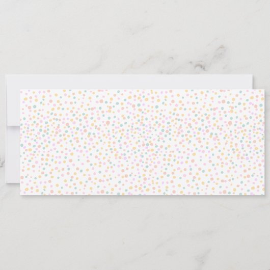 Pastel Dot Babysitten Cadeaubon Kaart (Achterkant)