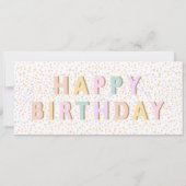 Pastel Dot Happy Birthday Cadeaubon Kaart (Achterkant)
