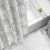 Pastel Dot Wavy Patroon Grijs Beige Wit Blauw Douchegordijn