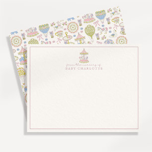 Pastel Draaimolen Kraam Briefkaart