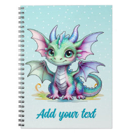 Pastel Dragon Notitieboek – Aqua Blue