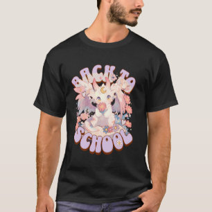 Pastel Dragon Terug naar School Boekenwurm Boeken T-shirt