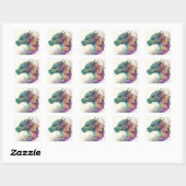 Pastel Dragon Vierkante Sticker (Vel)