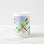 Pastel Dragonflies Bone China Mok (Voorkant)