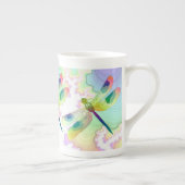 Pastel Dragonflies Bone China Mok (Rechts)
