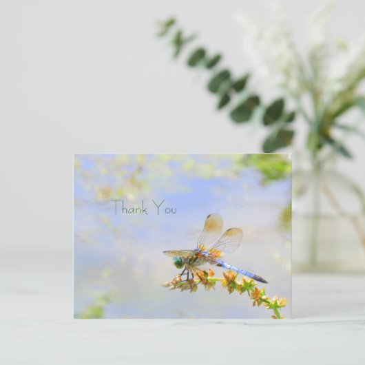 Pastel Dragonfly Dank u Briefkaart (Staand voorkant)