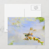 Pastel Dragonfly Dank u Briefkaart (Voorkant / Achterkant)