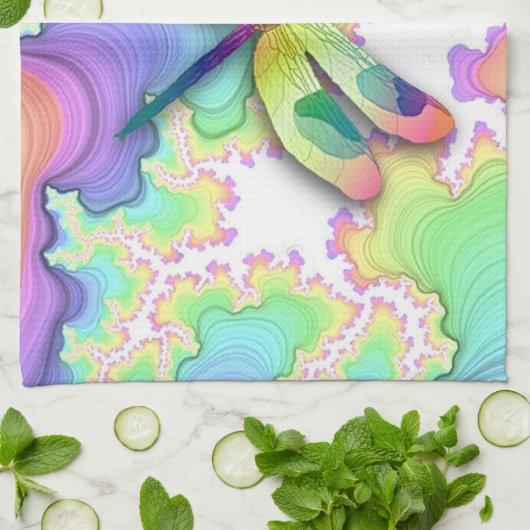 Pastel Dragonfly Kitchen Towel Theedoek (Gevouwen)