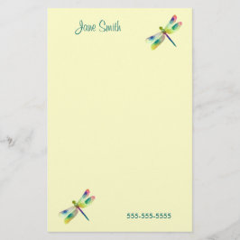 Pastel Dragonfly Stationery Briefpapier