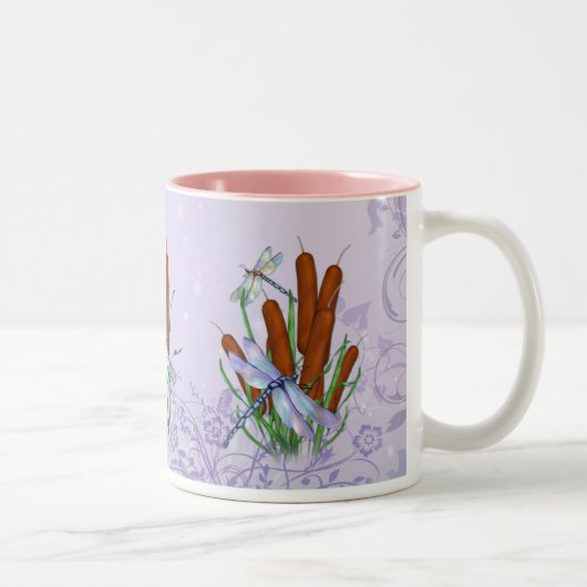 Pastel Dragonfly Tweekleurige Koffiemok (Rechts)