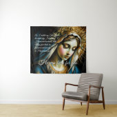 Pastel Drawing Blessed Virgin Mother Message Wandkleed (In Situ (horizontaal))