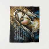 Pastel Drawing Blessed Virgin Mother Message Wandkleed (Voorkant)