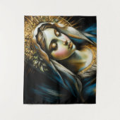 Pastel Drawing Blessed Virgin Mother Wandkleed (Voorkant)
