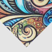 Pastel Drawing Bohemian Intricate Design Tissuepapier (Detail)