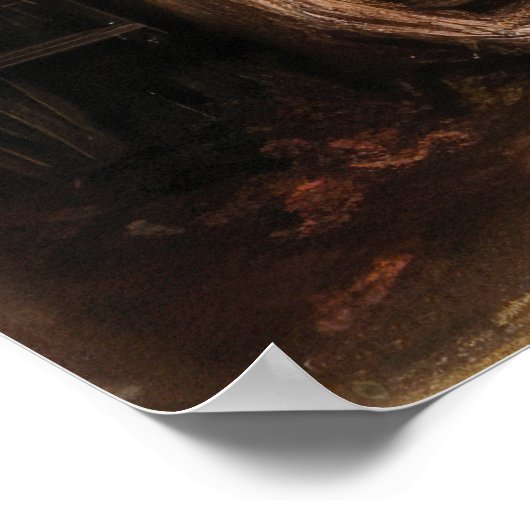 Pastel Drawing Dark Nook in Europese kleine stad Poster (Hoek)