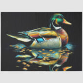 Pastel Drawing Duck op Water Tissuepapier (Voorkant)