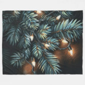 Pastel Drawing Pine Boughs Lichten Fleece Deken (Voorkant (Horizontaal))