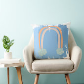 Pastel Dream blauw abstract Sierkussen (Stoel)