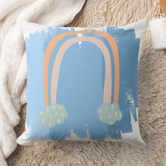 Pastel Dream blauw abstract Sierkussen (Deken)