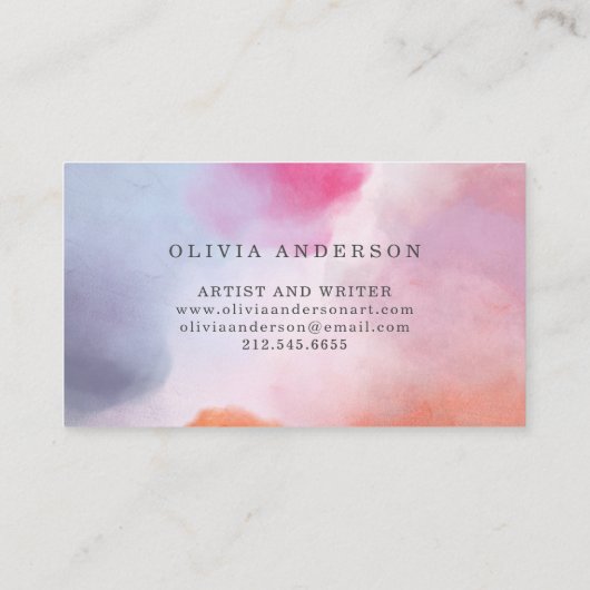 Pastel Dream | Elegant en mooi Visitekaartje (Achterkant)