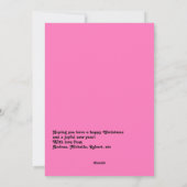 Pastel Dream Funny Retro Hond Kerstfoto Feestdagenkaart (Achterkant)