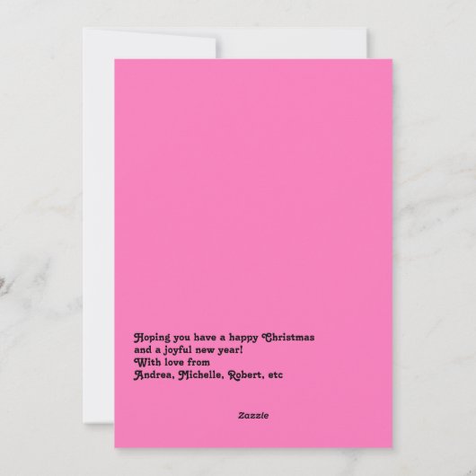 Pastel Dream Funny Retro Hond Kerstfoto Feestdagenkaart (Achterkant)