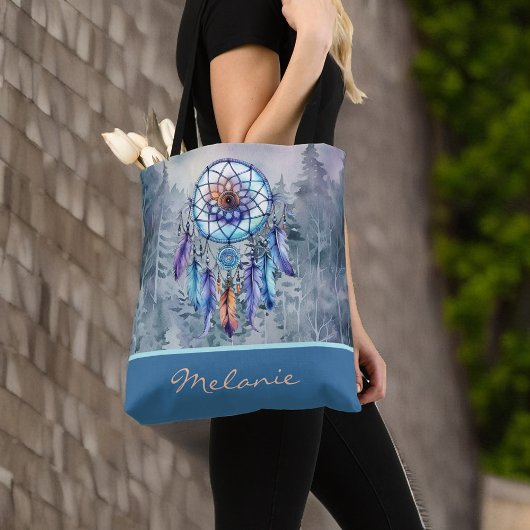 Pastel Dreamcatcher Waterverf Monogram Tote Bag