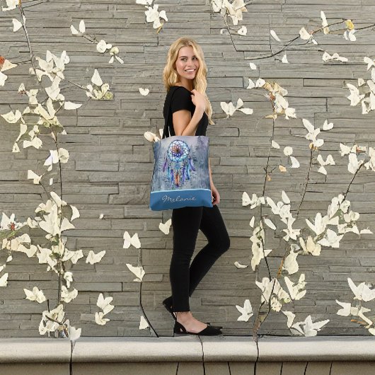 Pastel Dreamcatcher Waterverf Monogram Tote Bag