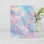 Pastel Dreamscape: Holografische Whirl Notitieboek Kaart (Staand voorkant)