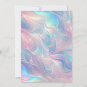Pastel Dreamscape: Holografische Whirl Notitieboek Kaart (Achterkant)