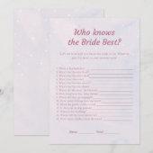 Pastel Dreamy Wie kent de Bruid Beste Spel Kaarten (Voorkant / Achterkant)