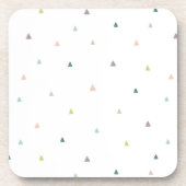 Pastel Driehoek Doodle Patroon Bier Onderzetter (Voorkant)