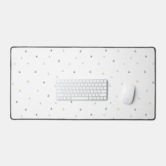 Pastel Driehoek Doodle Patroon Bureaumat (Keyboard & Muis)
