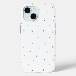 Pastel Driehoek Doodle Patroon iPhone 15 Case