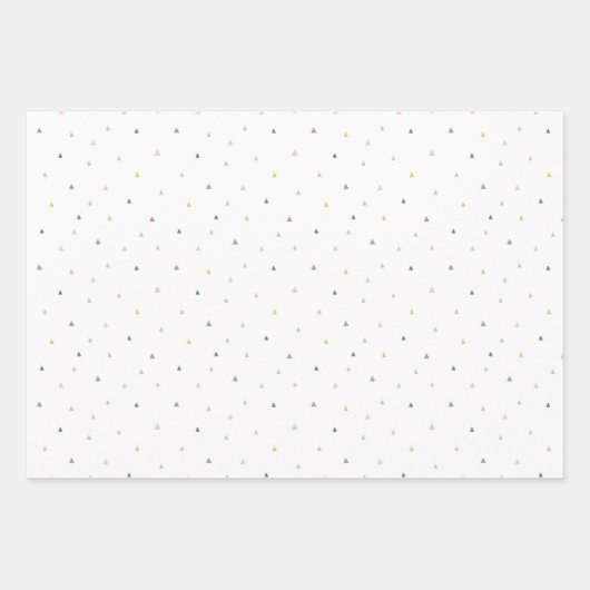 Pastel Driehoek Doodle Patroon Inpakpapier Vel (Voorkant)