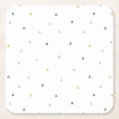 Pastel Driehoek Doodle Patroon Kartonnen Onderzetters (Voorkant)