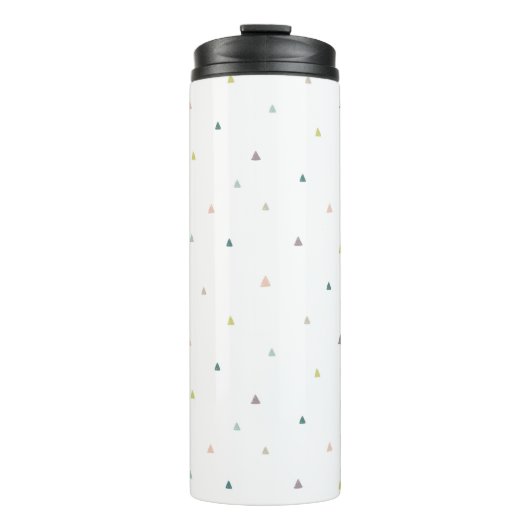 Pastel Driehoek Doodle Patroon Thermosbeker (Voorkant)